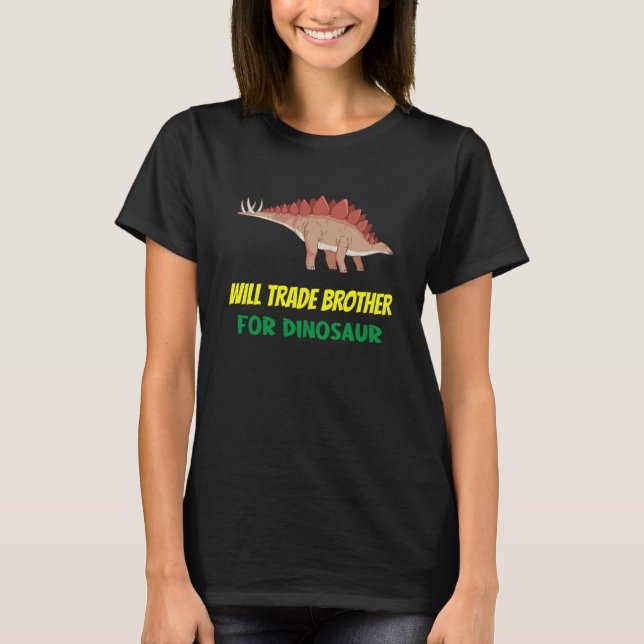 Camiseta Family Siblings Love Sister Trade Brother For Dino (Frente)