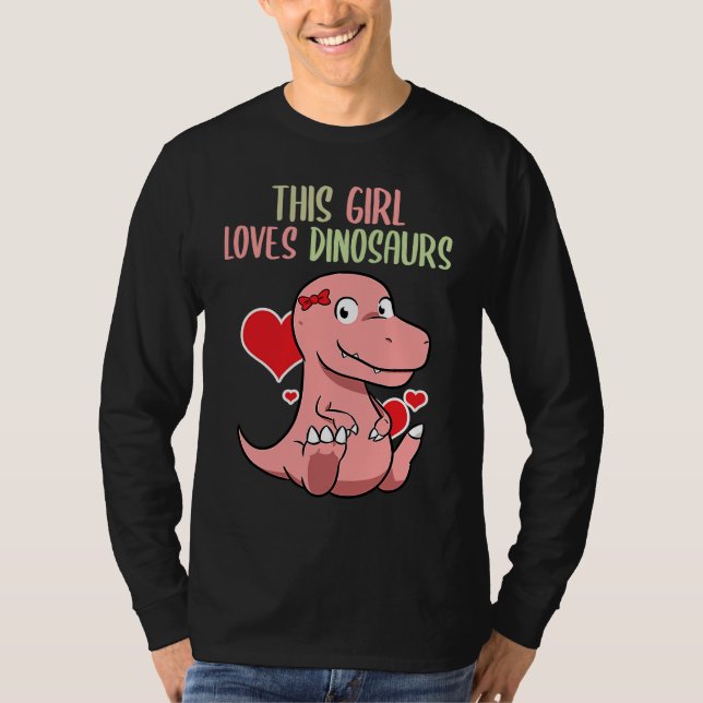 Camiseta Family Siblings Rex Love Tyrannosaurus Rex Girl Ki (Frente)