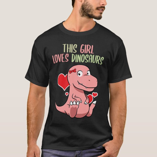 Camiseta Family Siblings Rex Love Tyrannosaurus Rex Girl Ki (Frente)