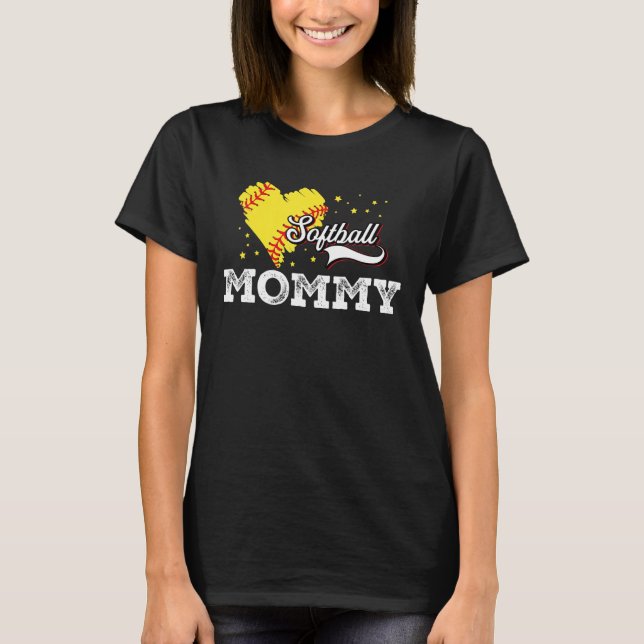 Camiseta Family Softball Palyer Mommy Softball Mother Grand (Frente)
