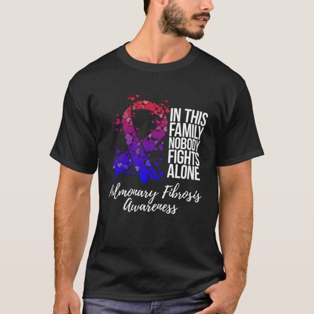 Camiseta Family Support Pulmonary Fibrosis Awareness (Frente)