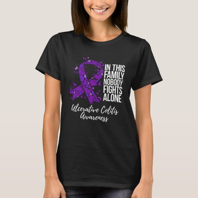 Camiseta Family Support Ulcerative Colitis Awareness (Frente)