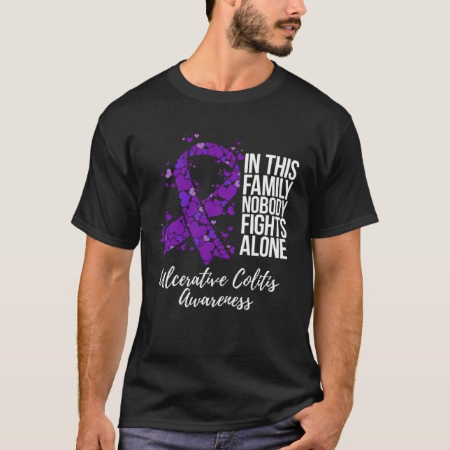 Camiseta Family Support Ulcerative Colitis Awareness (Frente)