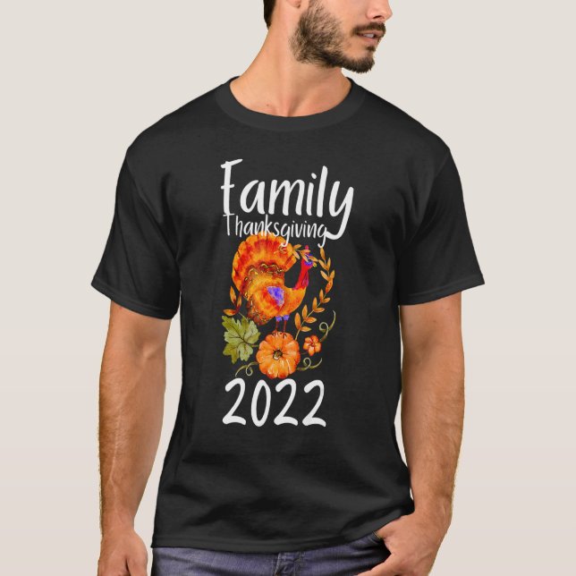 Camiseta Family Thanksgiving Day 2022 Matching Thankful Aut (Frente)