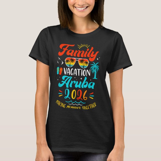 Camiseta Family Vacation 2026 Aruba Matching Summer Vacatio (Frente)