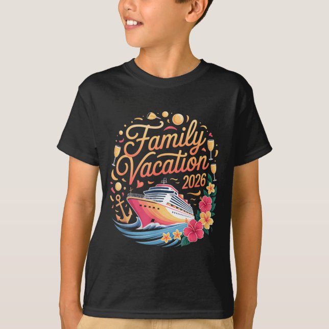 Camiseta Family Vacation 2026 Cruise Adventure Crew  (Frente)