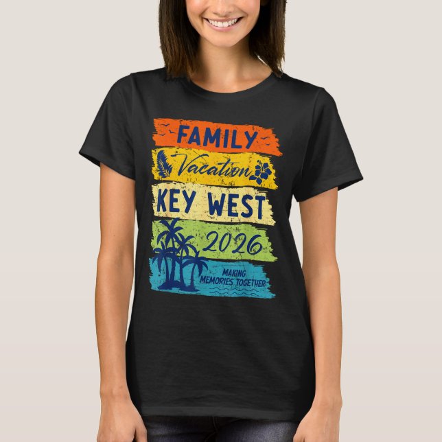 Camiseta Family Vacation 2026 Key West Matching Summer Vaca (Frente)
