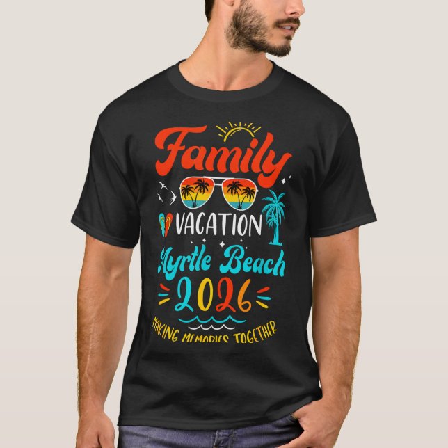 Camiseta Family Vacation 2026 Myrtle Beach Matching Summer  (Frente)