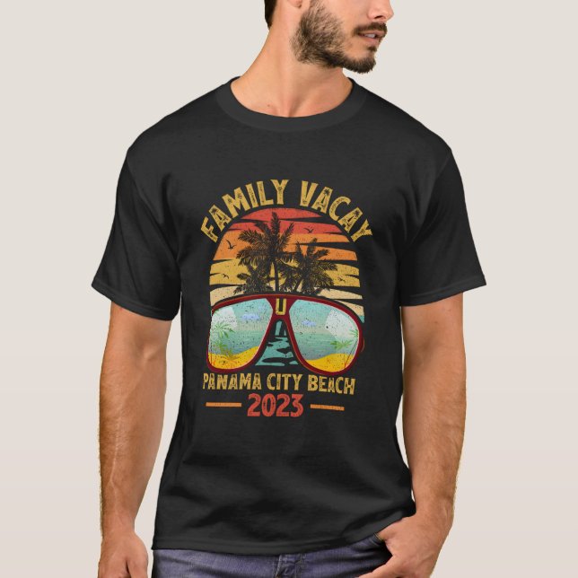 Camiseta Family Vacay 2023 Florida Panama City Beach (Frente)