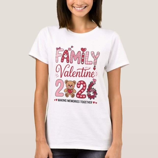 Camiseta Family Valentine 2026 Love Day (Frente)