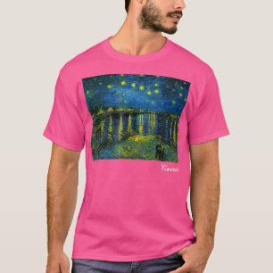 Camiseta Famosa Noite de Arte Estrelada Sobre o Rhone Van G