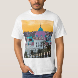 Camiseta Famoso hotel de luxo Negresco em Nice França