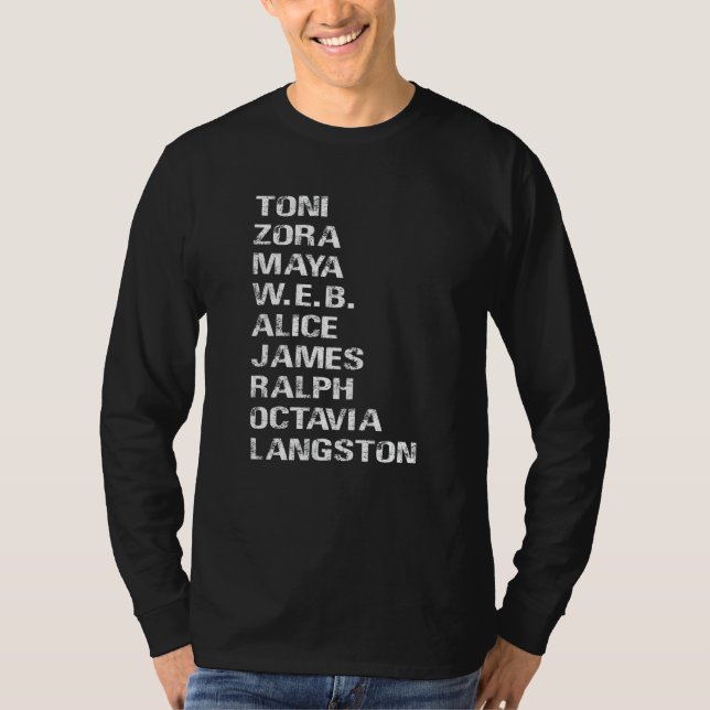 Camiseta Famosos autores negros do século 20 1 (Frente)
