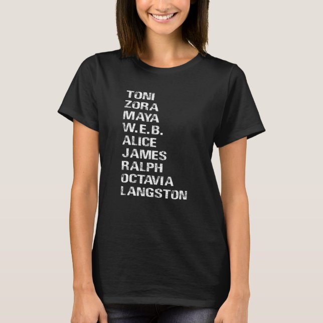 Camiseta Famosos autores negros do século 20 1 (Frente)
