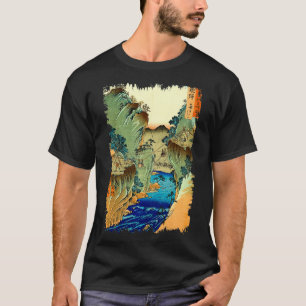 Camiseta Famous Vintage Japanese Art Basket Ferry Hiroshige