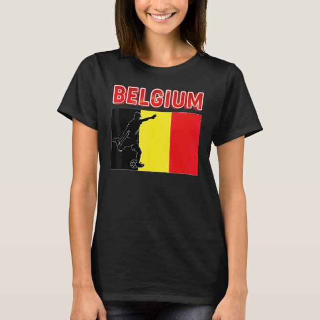Camiseta Fan Belgium Equipe Nacional De Futebol Do Mundo Ch (Frente)