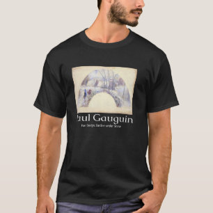 Camiseta Fan Design Garden sob a neve Paul Gauguin Art Grap