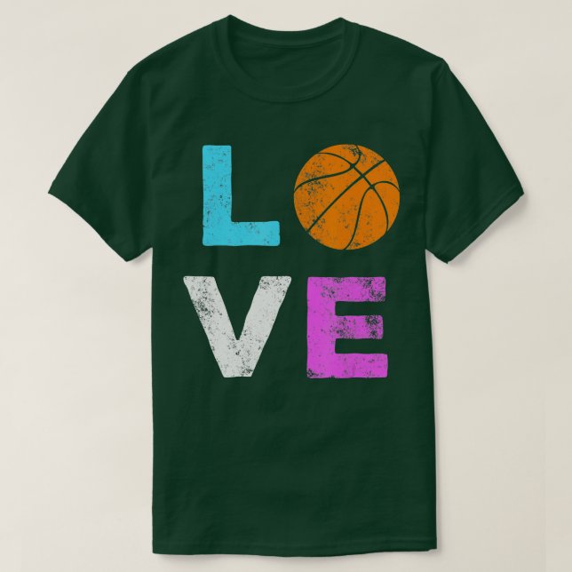 Camiseta Fan Gift da Equipe de Basquete de Amor (Frente do Design)