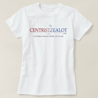 Camiseta Fanático centrista - T das senhoras