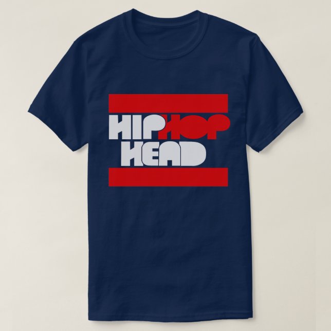 Camiseta Fanático da Cabeça do HipHop (Frente do Design)