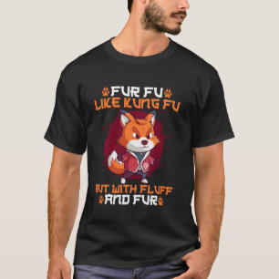 Camiseta Fandom Furry Fursona Raposa Fu Fu Como Kung Fu Mas