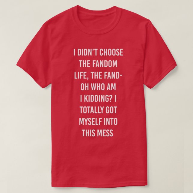 Camiseta Fandom Life (Frente do Design)