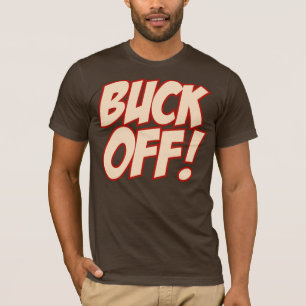 Camiseta Fanfarrão fora! (creme friável/vermelho)