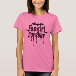 Camiseta Fangirl Forever Gothic Vampire Bat T-Shirt Design
