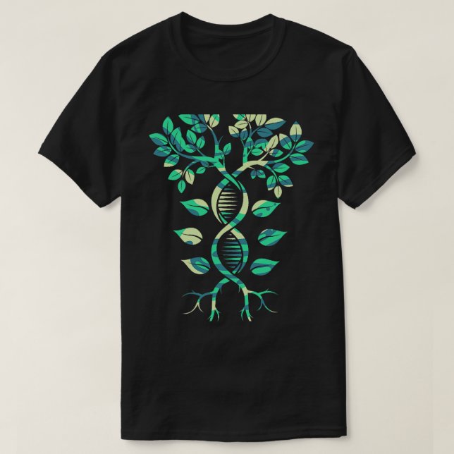 Camiseta fanny DNA Tree Life Genetics Biologista (Frente do Design)