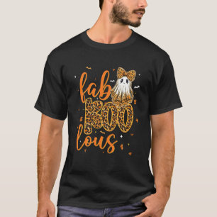 Camiseta Fant Boo Lous Leopardo Divertido Cute Coquete Laço