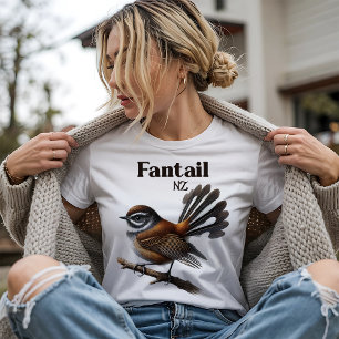 Camiseta Fantail - Ave Nativa da Nova Zelândia