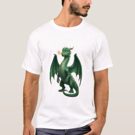 Camiseta Fantasia 3D Dragão Esmeralda