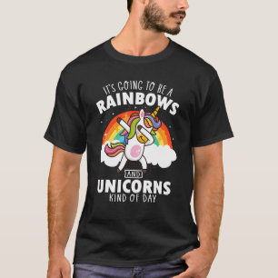 Camiseta Fantasia Arco-íris Unicórnio para Rapazes Garotas