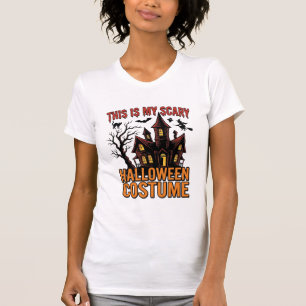 Camiseta Fantasia Assustadora de Halloween Casa Assombrada 