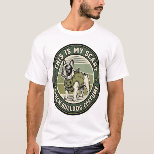 Camiseta Fantasia Assustadora de Halloween para Bulldog Fra
