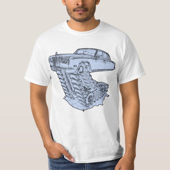 Camiseta Fantasia azul Rolls Royce (Frente)