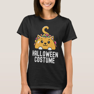 Camiseta Fantasia Barata Para Amantes de Taco e Gato Divert