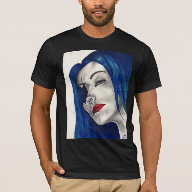 Camiseta Fantasia Bela Quebrada Menina Horror Arte Gótica (Frente)