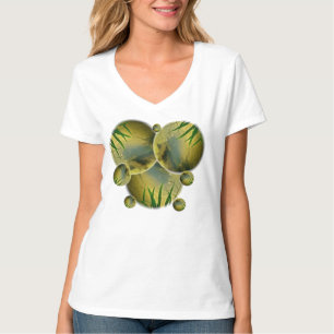 CAMISETA FANTASIA COM FOLHAS EM UMA BOLHA