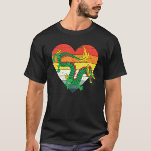 Camiseta Fantasia da Cultura Chinesa Mítica Cria Coração Re