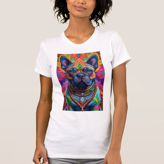 Camiseta Fantasia de aniversário do Frenchie (Frente)