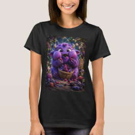 Camiseta Fantasia de Arte Florestal de Monstro Fofo Ladrão 