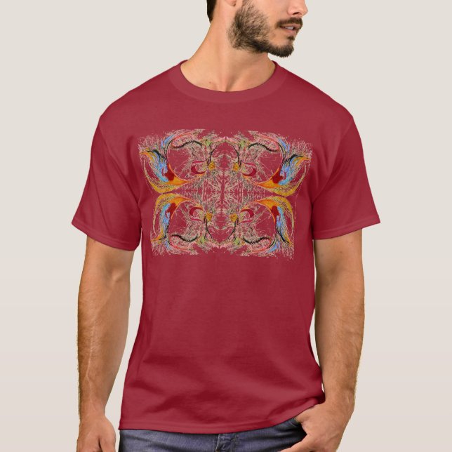 Camiseta Fantasia de Árvores e Pássaros (Frente)