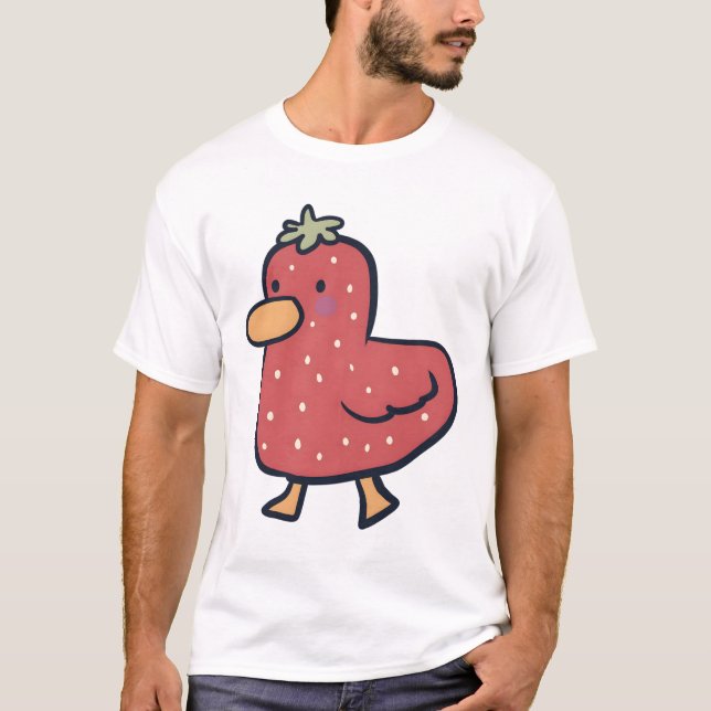 Camiseta Fantasia de Bolo de Morango (Frente)