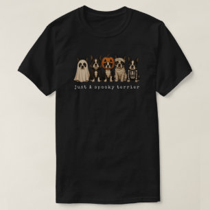 Camiseta Fantasia de Cães Boston Terrier Fofos para Hallowe