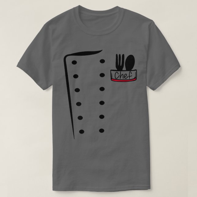 Camiseta fantasia de cozinheiro engraçado uniforme de chef  (Frente do Design)