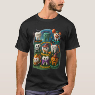 Camiseta Fantasia de Dentes Dentários Halloween Dentista Hi