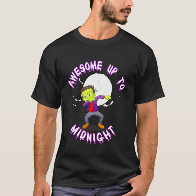 Camiseta Fantasia de Doces de Halloween para Crianças Frank (Frente)