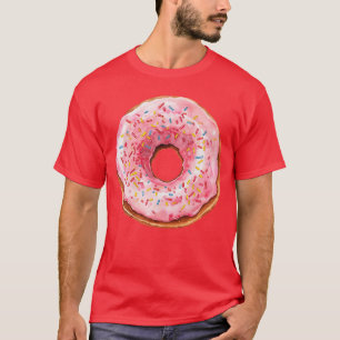 Camiseta Fantasia de Donut para Adultos Crianças Homens Mul