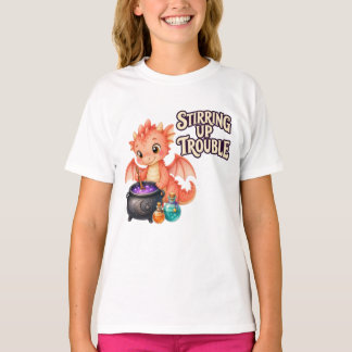 Camiseta Fantasia de Dragão de Halloween Agitando Problemas